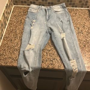 Blue light wash jeans from shien